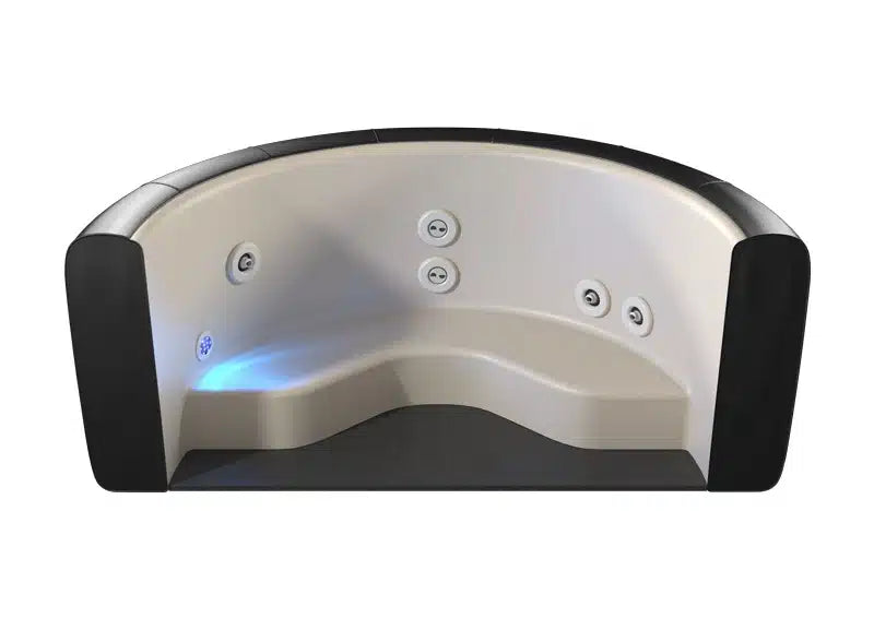 Softub Portico spa in a compact outdoor setting
